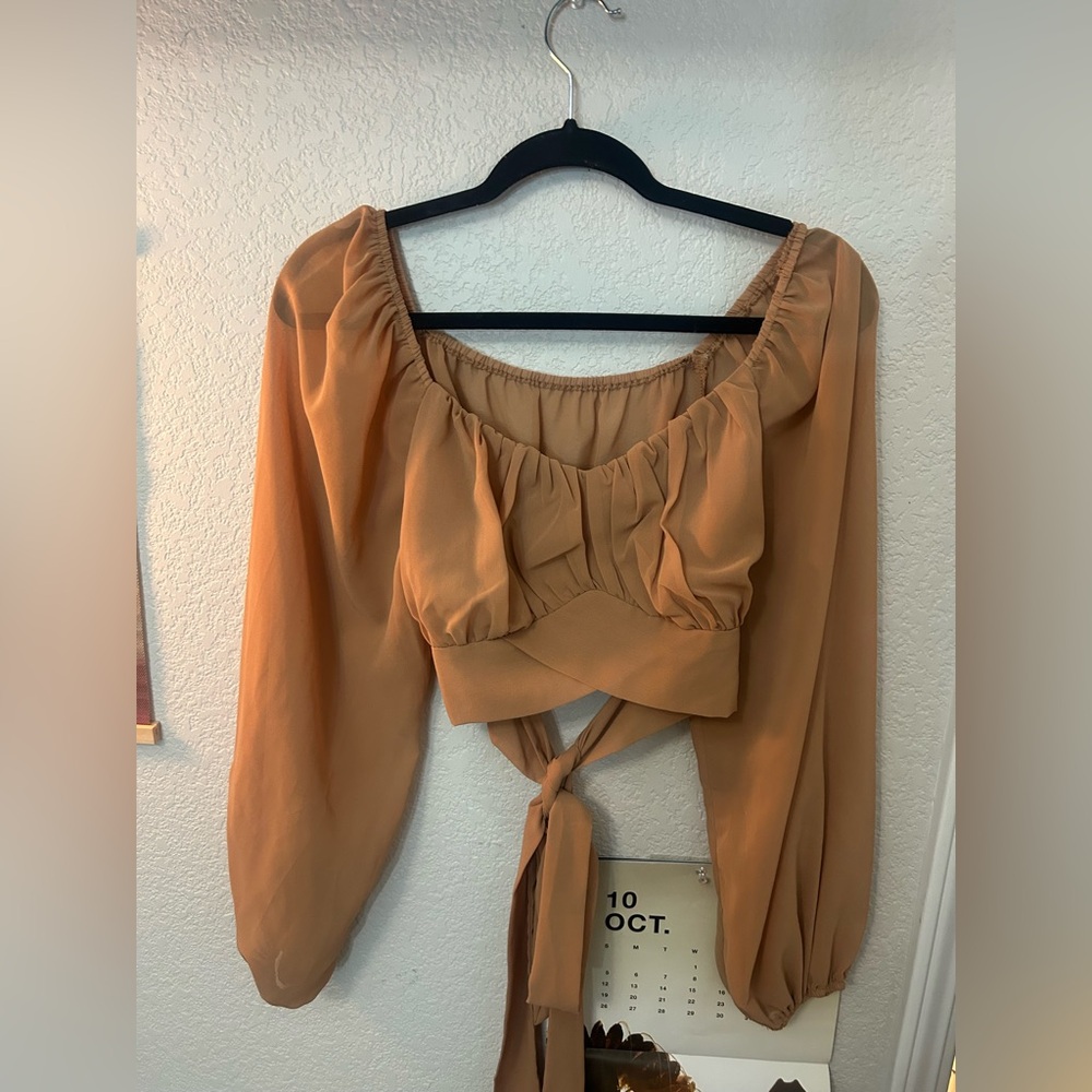 Elegant Tan Women's Top